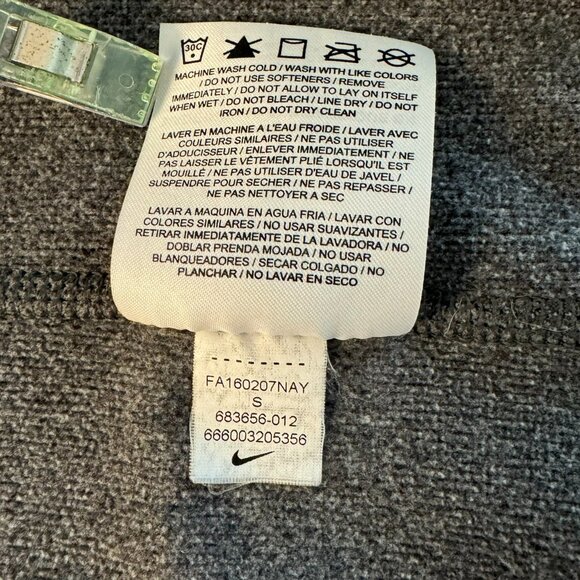 Nike All Time Full-Zip Therma Training Hoodie Grey 683656-012 Women’s Small - Picture 10 of 12